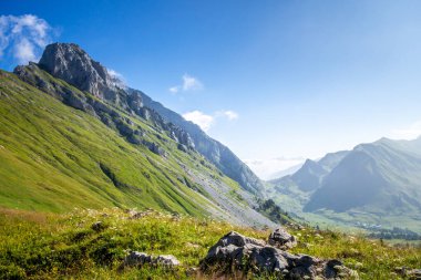 Grand-Bornand 'daki dağ manzarası, Haute-savoie, Fransa