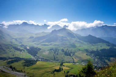 Grand-Bornand 'daki dağ manzarası, Haute-savoie, Fransa