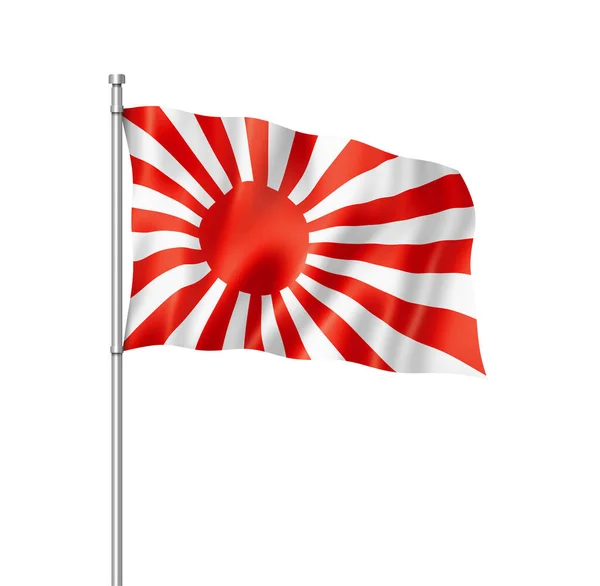 Bandera Naval Japón Representación Tridimensional Aislada Blanco — Foto de Stock