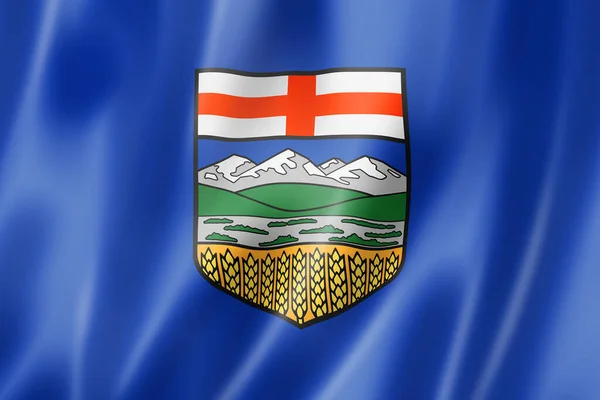 Bandiera Della Provincia Dell Alberta Canada Che Sventola Collezione Banner — Foto Stock