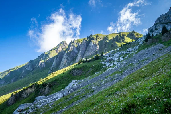 Горный Пейзаж Grand Bornand Haute Savoie France — стоковое фото