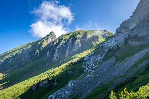 Paisagem Montanhosa Grand Bornand Haute Savoie França — Fotografia de Stock