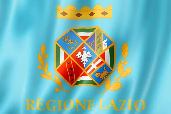 Regione Lazio Bandiera Italia Sventola Bandiera Collezione Illustrazione — Foto Stock