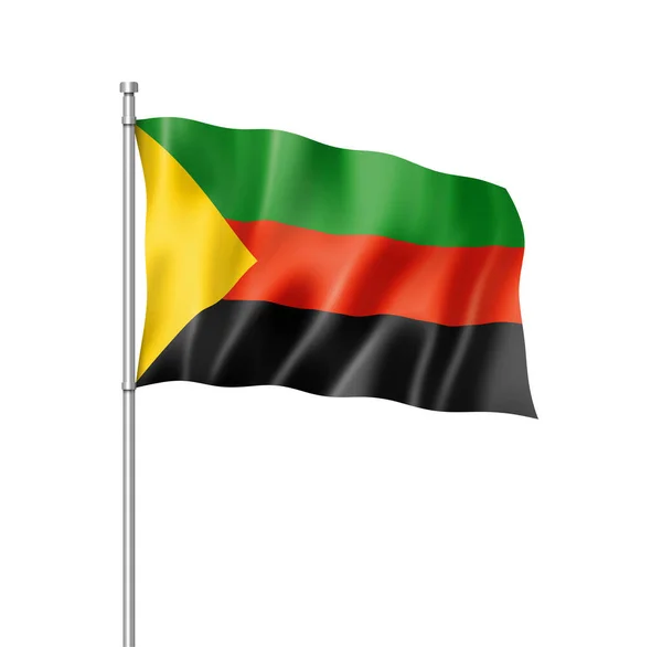 Azawad Mnla Vlag Drie Dimensionale Render Geïsoleerd Wit — Stockfoto