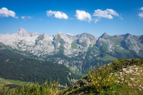 Ορεινό Τοπίο Στο Grand Bornand Haute Savoie Γαλλία — Φωτογραφία Αρχείου