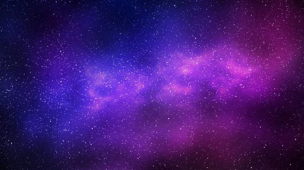 Ночное Звездное Небо Ярко Фиолетовая Голубая Галактика Горизонтальный Фон Иллюстрация — стоковое фото