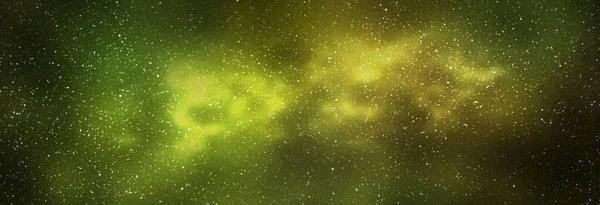 Noční Hvězdná Obloha Jasně Žlutá Galaxie Horizontální Pozadí Prapor Ilustrace — Stock fotografie