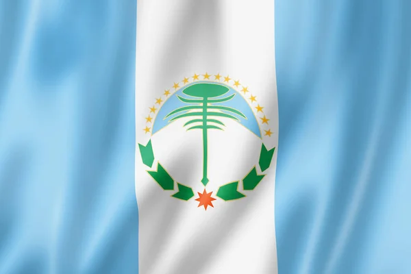 Flagge Der Provinz Neuquen Argentinien Schwenkt Banner Illustration — Stockfoto