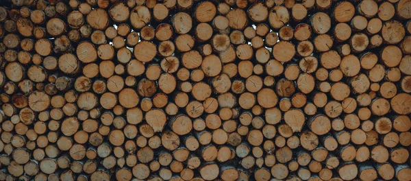 Stack Med Trädstammar Textur Bakgrund Tapet — Stockfoto