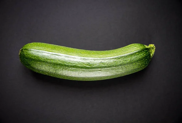 Fresh Organic Zucchini Isolated Black Background — Stock Photo, Image