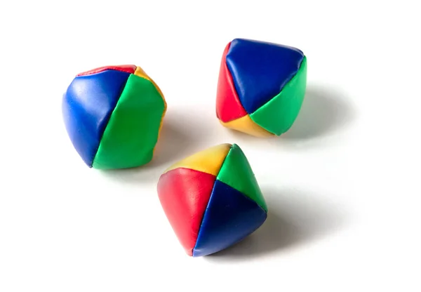Barevné Žonglování Koule Izolované Bílém Pozadí — Stock fotografie
