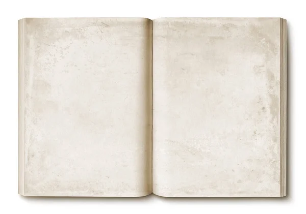 Beyaz Açık Kitap Üzerine Beyaz Izole — Stok fotoğraf
