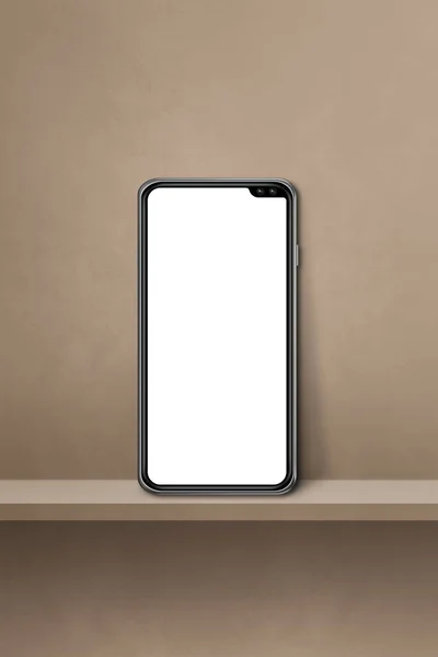 Mobile Phone Brown Wall Shelf Vertical Background Illustration — Photo