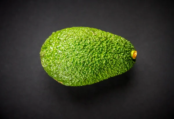 Fresh Organic Avocado Isolated Black Background — Stock Photo, Image