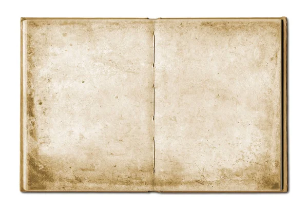白い背景に分離された古いビンテージオープンブック — ストック写真