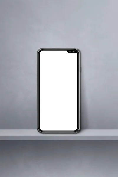 Mobile Phone Grey Wall Shelf Vertical Background Illustration — Stock Photo, Image