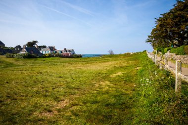 Brittany, Fransa 'daki Chausey Adası' ndaki eski ev.