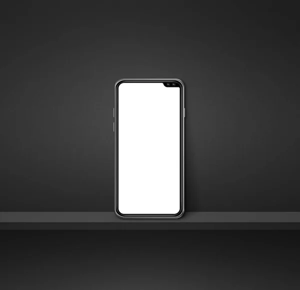 Mobile Phone Black Wall Shelf Square Background Illustration — Stock Photo, Image