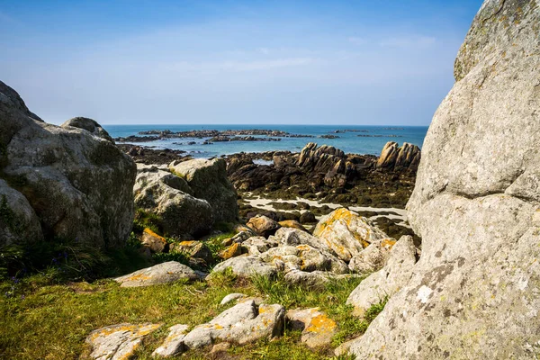 Isla Chausey Costa Acantilados Paisaje Bretaña Francia — Foto de Stock