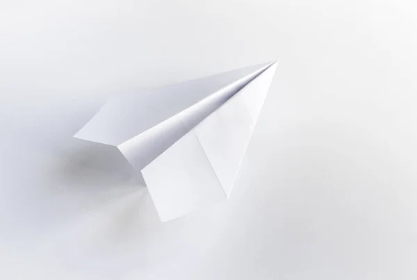 Paper Plane Origami Isolated Blank White Background — Stock Photo, Image