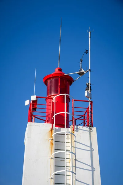 Faro Muelle Del Puerto Saint Malo Bretaña Francia — Foto de Stock