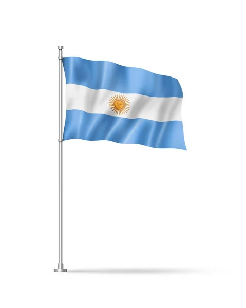 Argentina Flag Illustration Isolated White — Stock Photo, Image