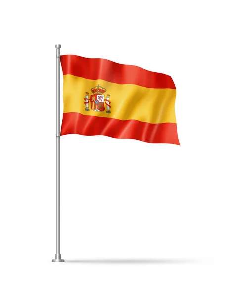 Spain Flag Illustration Isolated White — kuvapankkivalokuva