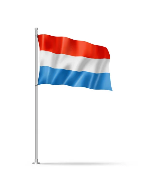 Luxembourg Flag Illustration Isolated White — стокове фото