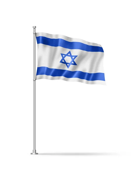 Israel Flag Illustration Isolated White — Stockfoto