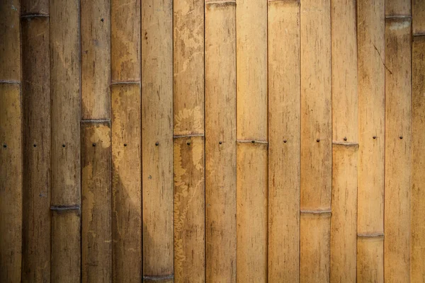 Bamboo wood wall illuminated by a ray of light, zen background texture