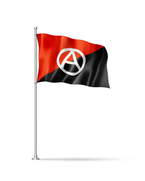 Anarchy Flag Illustration Isolated White — Photo