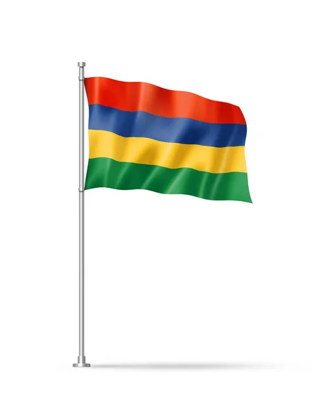 Mauritius Vlag Illustratie Geïsoleerd Wit — Stockfoto