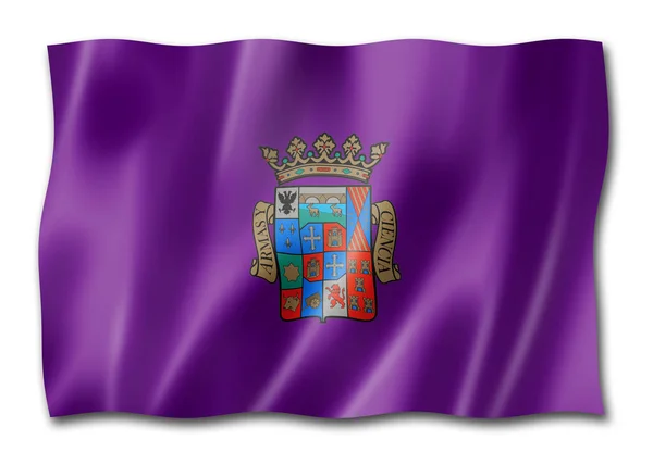 Palencia Provincie Vlag Spanje Zwaaiend Banner Collectie Illustratie — Stockfoto