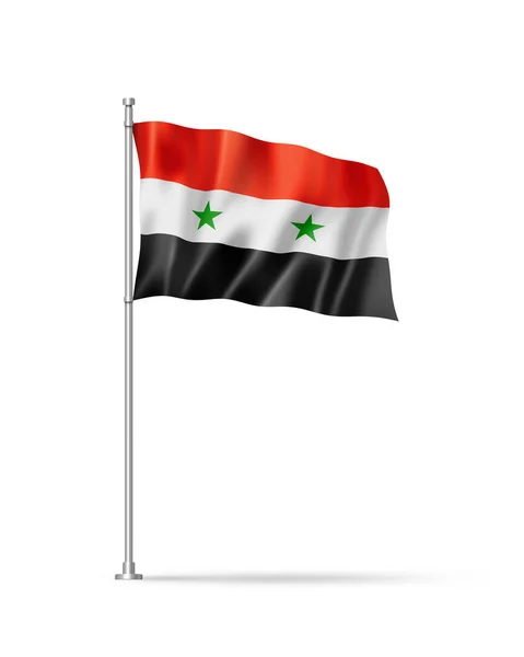 Síria Bandeira Ilustração Isolado Branco — Fotografia de Stock