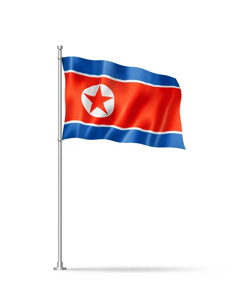 Bandera Corea Del Norte Ilustración Aislada Blanco —  Fotos de Stock