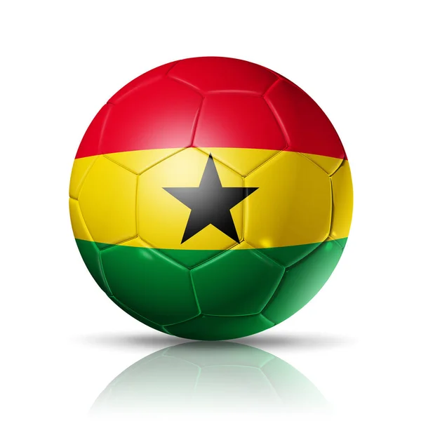 Soccer Ball Ghana Team Flag Football 2022 Isolated White Clipping — Stock Photo, Image