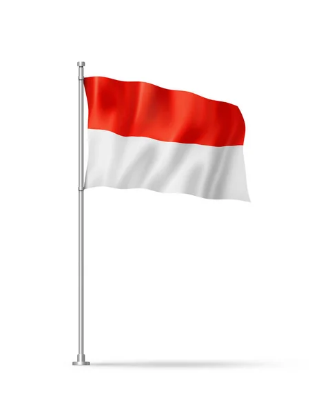Σημαία Ινδονησίας Απεικόνιση Απομονώνονται Λευκό — Φωτογραφία Αρχείου