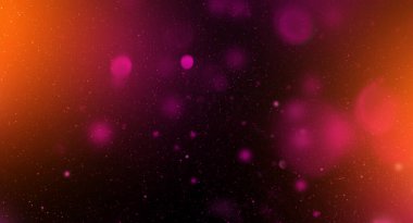 Turuncu renkli yıldızlı gökyüzü, yatay galaksi arkaplan pankartı