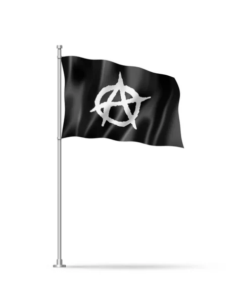 Anarchy Flag Illustration Isolated White — Stock Photo, Image