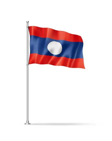 Bandeira Laos Ilustração Isolada Sobre Branco — Fotografia de Stock