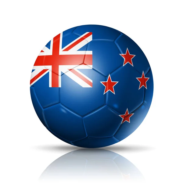 Soccer Ball New Zealand Team Flag Football 2022 Isolated White — Stock Photo, Image