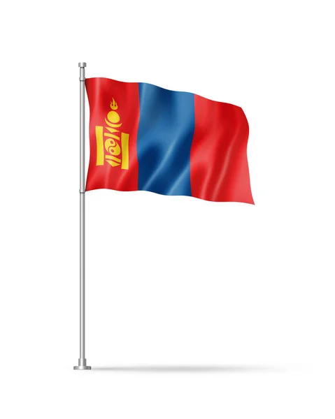 Mongolia Flag Illustration Isolated White — Stock Photo, Image