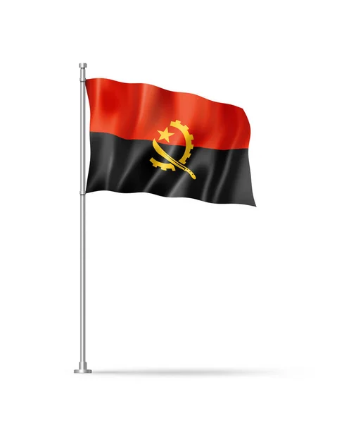 Angola Bayrağı Boyutlu Illüstrasyon Beyaz Üzerine Izole Edilmiş — Stok fotoğraf