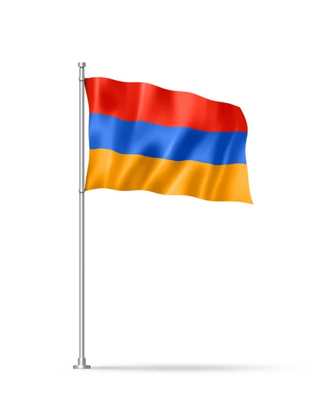 Bandera Armenia Ilustración Aislada Blanco — Foto de Stock