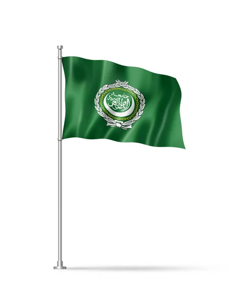 Bandeira Liga Árabe Ilustração Isolada Branco — Fotografia de Stock