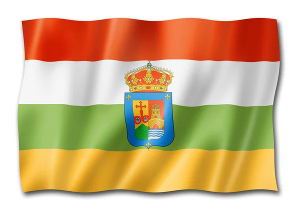 Bandeira Província Rioja Espanha Acenando Coleção Banners Ilustração — Fotografia de Stock