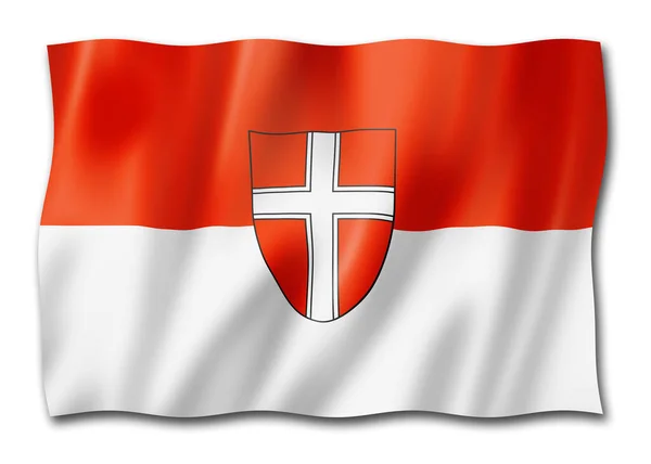 Vienna Land Flag Austria Sventola Collezione Banner Illustrazione — Foto Stock