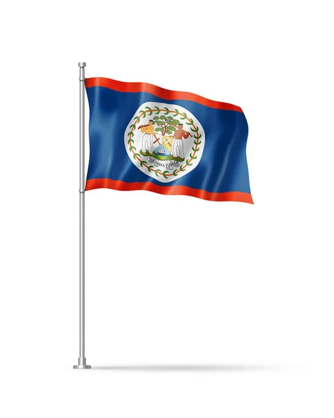 Belize Flagge Illustration Isoliert Auf Weiß — Stockfoto