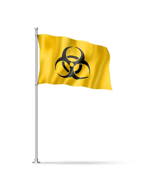 Biohazard Flagge Illustration Isoliert Auf Weiß — Stockfoto