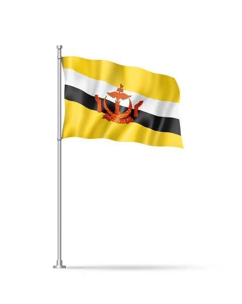 Bruneiflagget Illustrasjon Isolert Hvitt – stockfoto